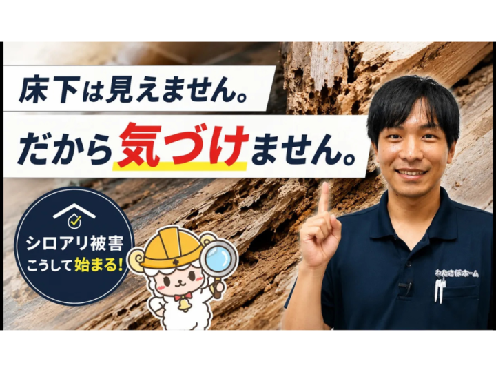 【岡山 シロアリ駆除】放置せず、まずは点検を！見えない床下で進行するシロアリ被害とは